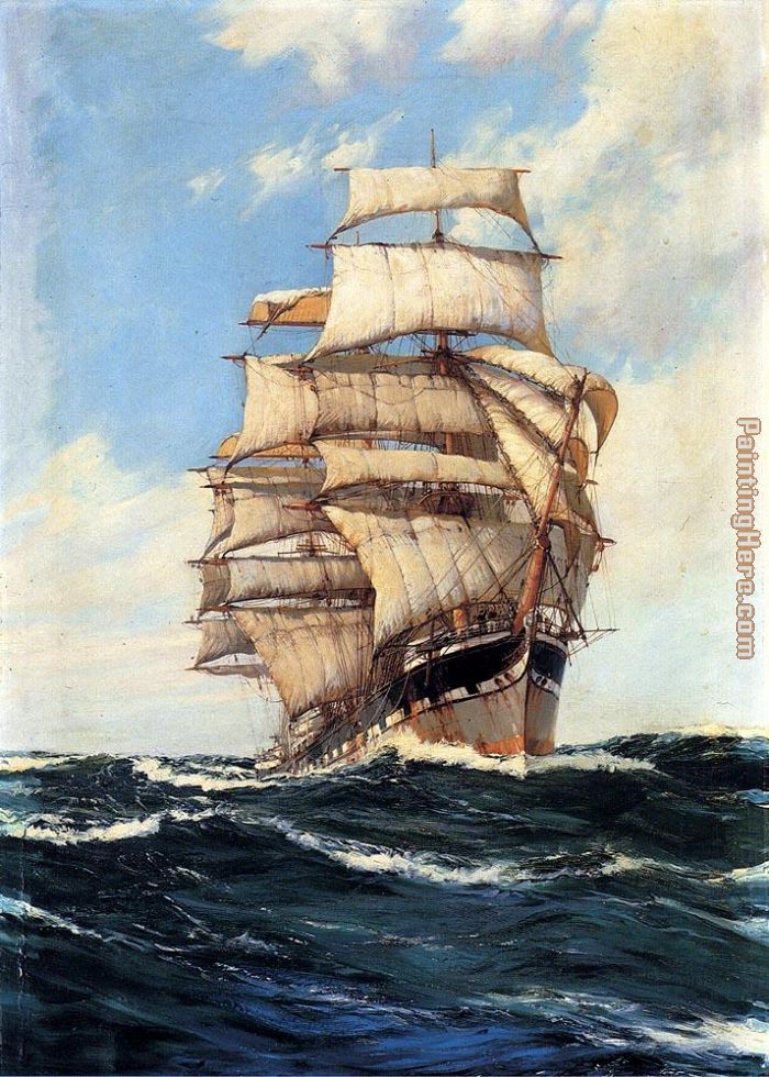 The Clan McFarlane On High Seas painting - Montague Dawson The Clan McFarlane On High Seas art painting